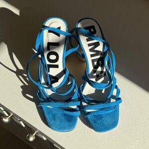 Strappy Blue Heels by Bimba Y Lola